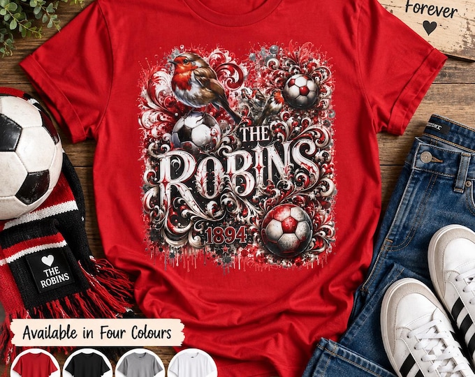 Bristol City Inspired T-Shirt | The Robins Football Fan Tee | 1894