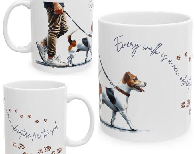 Jack Russell Terrier 11oz Ceramic Coffee Mug – Dog Lover Gift, Tea Mug, Dog Walker Present