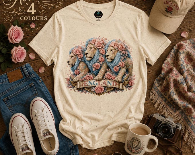 England Football Fan T-Shirt | Three Lions Soccer Tee