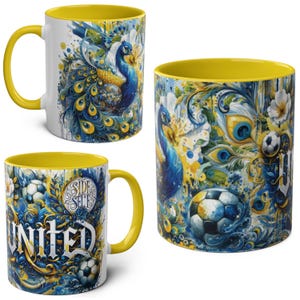 Leeds United Fan Mug | LUFC Football Gift | Supporter Mug |  Football Fan Present | The Peacocks | White Rose Of Yorkshire Gift