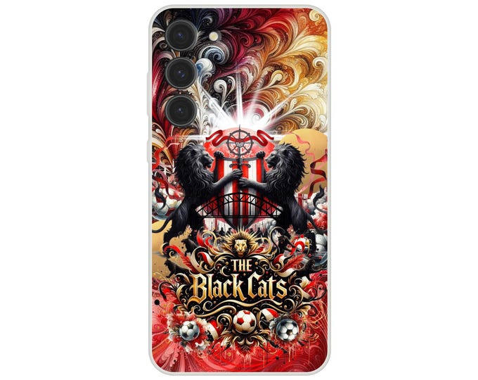 Sunderland FC Inspired Clear Samsung Galaxy Flexi Phone Case - Available in 12 Models Variations