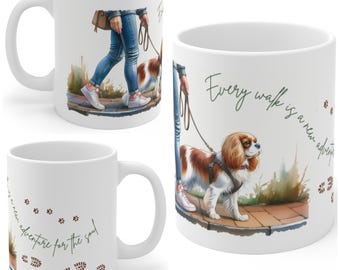 Blenheim Cavalier King Charles Spaniel 11oz Ceramic Coffee Mug – Dog Lover Gift, Tea Mug, Dog Walker Present