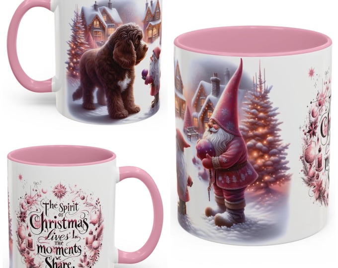 Cockapoo and Gnome Christmas Mug