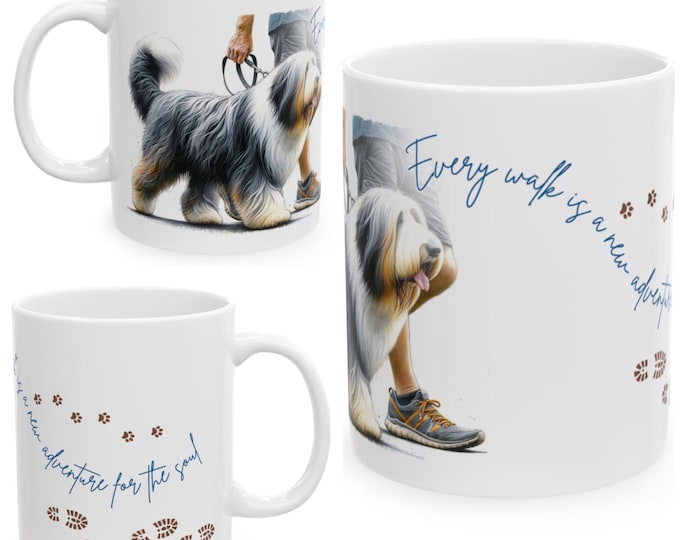 Bearded Collie 11oz Ceramic Coffee Mug – Dog Lover Gift, Tea Mug, Dog Walker Present