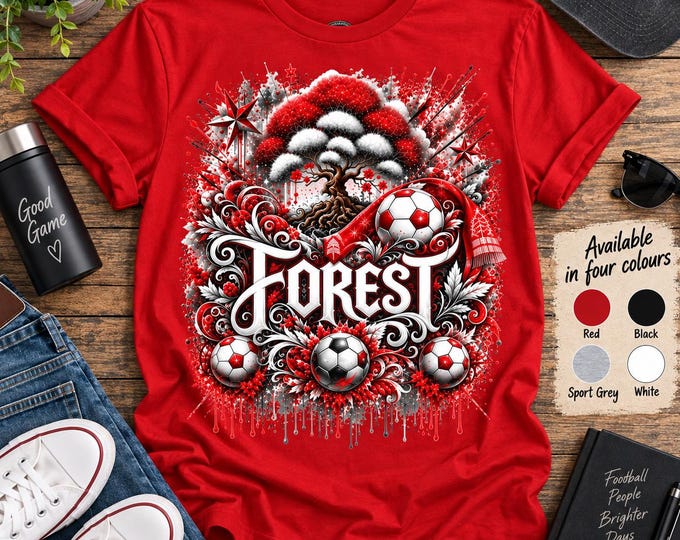 Nottingham Forest T-Shirt | The Reds Football Fan Tee | Forest Gift