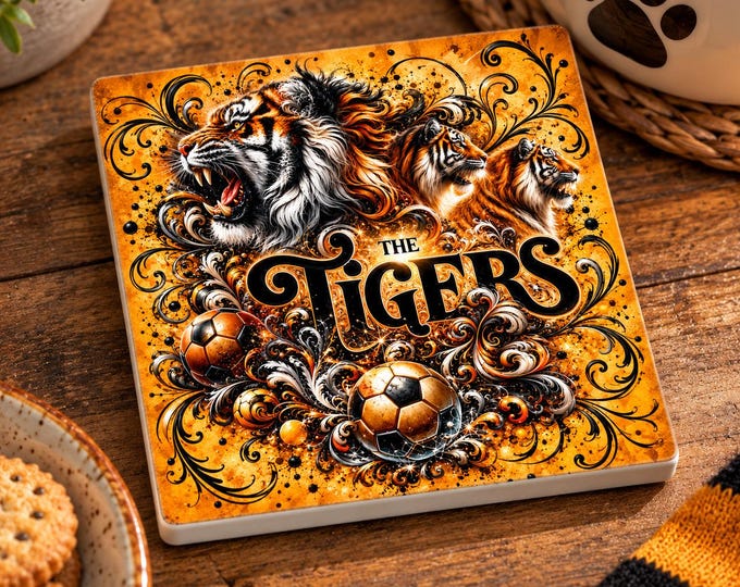 Hull City Ceramic Football Coaster | Football Fan Gift | Square Coaster