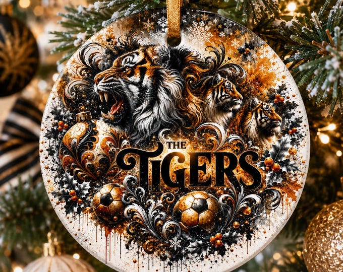 Hull City Christmas Ornament | Tigers Football Fan Gift Ceramic Decoration