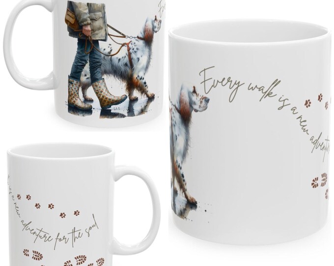 English Setter 11oz Ceramic Coffee Mug – Dog Lover Gift, Tea Mug, Dog Walker Present