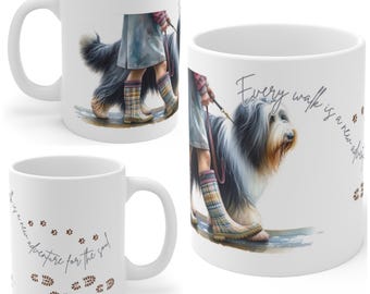 Bearded Collie 11oz Ceramic Coffee Mug – Dog Lover Gift, Tea Mug, Dog Walker Present