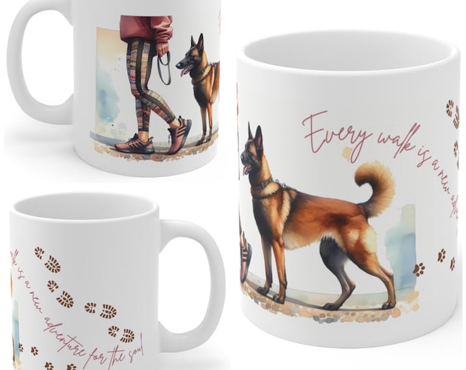 Belgian Malinois 11oz Ceramic Coffee Mug – Dog Lover Gift, Tea Mug, Dog Walker Present