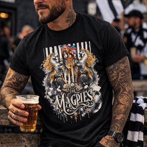 Newcastle T-Shirt | Football Fan Tee | Gift for Newcastle Supporter | Available Grey, Black & White | Sizes Small to 5XL image 3