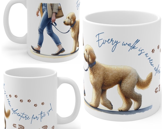 Golden Labradoodle 11oz Ceramic Coffee Mug – Dog Lover Gift, Tea Mug, Dog Walker Present