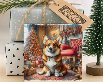 Corgi Christmas Coaster, Perfect Secret Santa Gift, Pre Christmas Gift