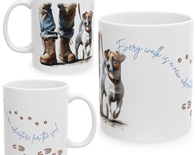 Jack Russell Terrier 11oz Ceramic Coffee Mug – Dog Lover Gift, Tea Mug, Dog Walker Present