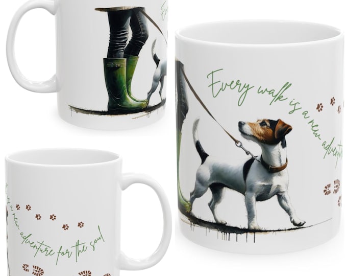 Jack Russell Terrier 11oz Ceramic Coffee Mug – Dog Lover Gift, Tea Mug, Dog Walker Present