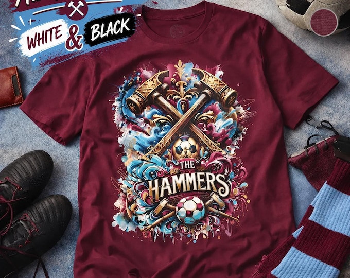 Heavy Cotton West Ham Fan T-Shirt | The Hammers Football Supporters Tee