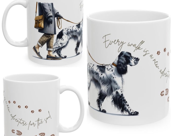 English Setter 11oz Ceramic Coffee Mug – Dog Lover Gift, Tea Mug, Dog Walker Present