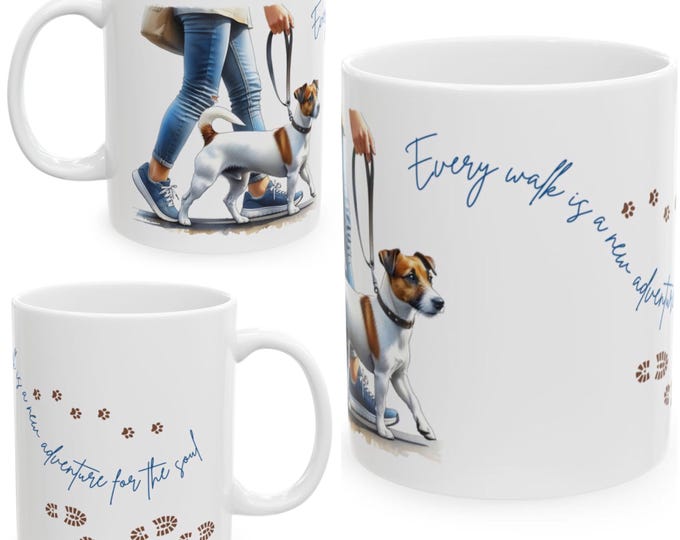 Jack Russell Terrier 11oz Ceramic Coffee Mug – Dog Lover Gift, Tea Mug, Dog Walker Present