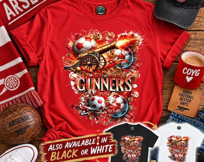 Arsenal FC Heavy Cotton T-Shirt | The Gunners Design