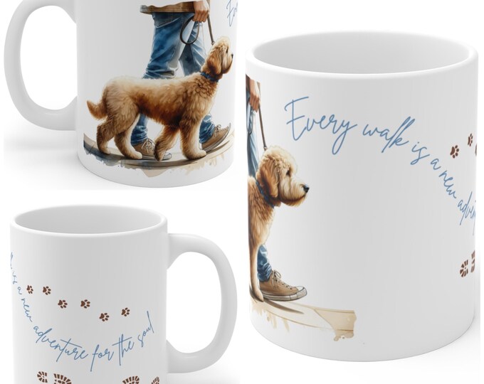 Golden Labradoodle 11oz Ceramic Coffee Mug – Dog Lover Gift, Tea Mug, Dog Walker Present