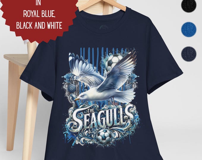 Brighton T-Shirt | Football Fan Tee | Gift for Brighton Supporter | Available in Royal Blue, Navy, Black & White | in Sizes Small to 5XL