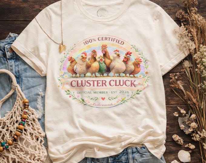 100% Certified Cluster Cluck T-Shirt | Funny Chicken T-shirt | Hen T-shirt
