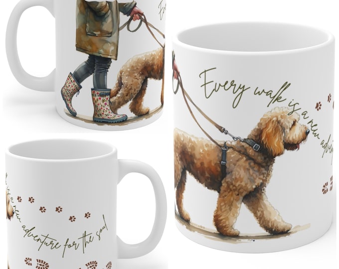 Golden Labradoodle 11oz Ceramic Coffee Mug – Dog Lover Gift, Tea Mug, Dog Walker Present