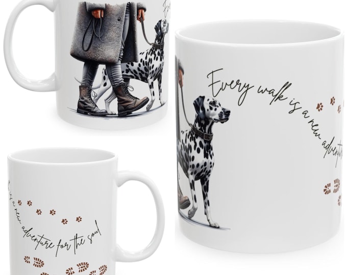 Dalmatian 11oz Ceramic Coffee Mug – Dog Lover Gift, Tea Mug, Dog Walker Present