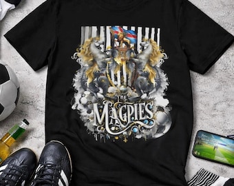 Newcastle T-shirt | Fotbollsfan-t-shirt | Present till Newcastle-supporter | Finns grå, svart och vit | Storlekar Small till 5XL
