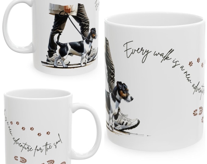 Jack Russell Terrier 11oz Ceramic Coffee Mug – Dog Lover Gift, Tea Mug, Dog Walker Present