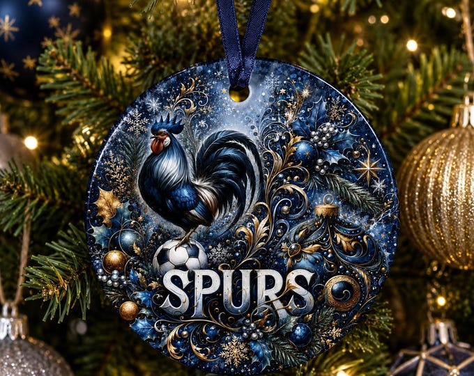 Tottenham Hotspur Christmas Ornament | Spurs Football Fan Gift Ceramic