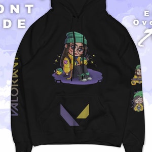 Unisex Oversize Valorant Killjoy Black Hoodie