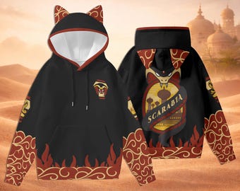 Unisex Twisted Wonderland Scarabia Cute Cat Ear Hoodie Best Gift