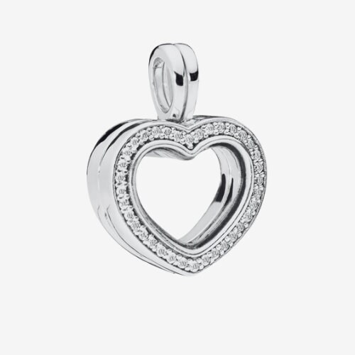 Sparkling pandora hotsell floating heart locket