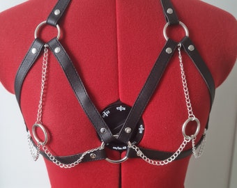 Cage Bra Harness Vegan Leather Bralette