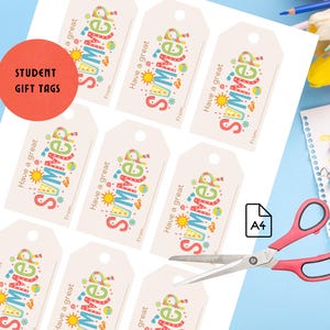 Ende der Schule Geschenkanhänger: Lehrer für Schüler zum Ausdrucken (PDF-Download)