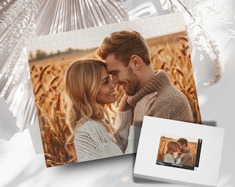 Custom Jigsaw Puzzle From Photo, Puzzle 100-1000 Pieces, Personalized Photo Puzzle Adult, Gift for Mom Dad Kids Her Him Couple,Wedding Gift