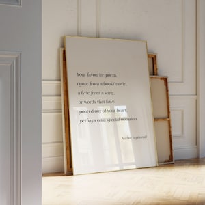 Impression personnelle d'art de poème, cadeau d'impression de poème personnalisé, votre propre impression de poème, texte d'impression de citation personnalisée, cadeau de poème d'art mural, cadeau personnalisé