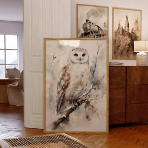 Póster de mago, decoración de guardería de mago, arte de pared para guardería, impresión de mago, impresión de póster de mago, impresión de búho, arte de pared de Train Express, imprimible mágico