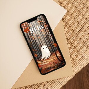 Fall Phone Wallpapers, Halloween Wallpaper iPhone, Autumn Smartphone Wallpaper Set, Cute Spooky Phone Background, Spooky Phone Background