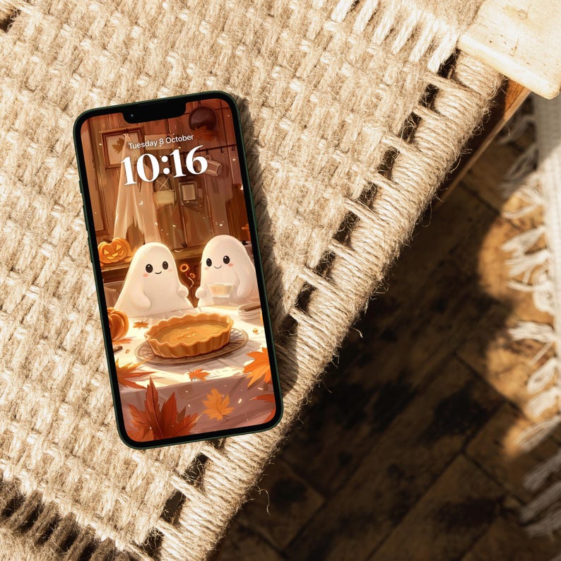 Fall Phone Wallpapers, Halloween Wallpaper iPhone, Autumn Smartphone Wallpaper Set, Cute Spooky Phone Background, Spooky Phone Background