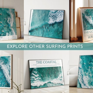 Aerial Surfing Printable Wall Art, Aerial Photography, Surfers Posters, Ocean Wall Art, Aerial Beach Prints, Surf Prints, Surf Digital Print
