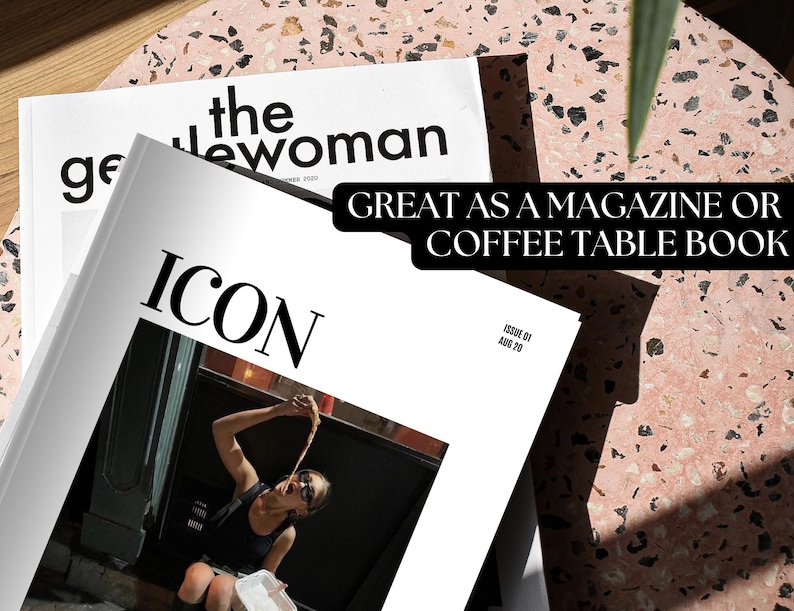 Redigerbar födelsedagstidning, Vogue anpassad tidning Canva-mall, personlig tidningspresent till bästa vän syster, personlig tidning bild 8