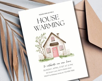 Editable House Warming Invitation, House Warming Party, Minimal Housewarming Party, BBQ Party, Housewarming Party Invitation, Backyard Party