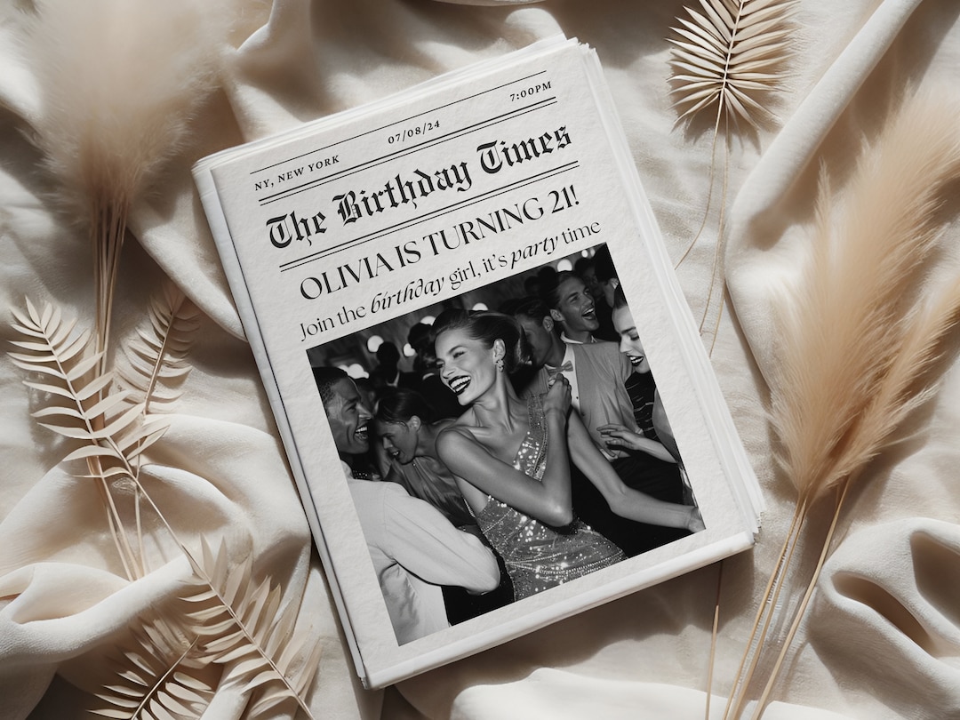 Birthday Newspaper Template, Birthday Newspaper Template, Birthday ...