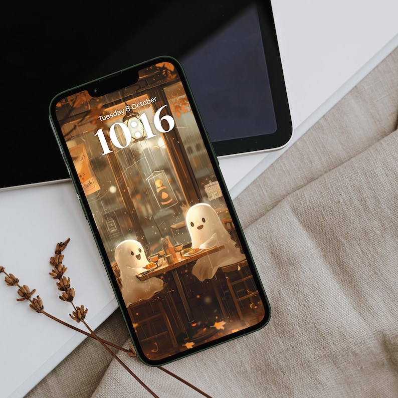 Fall Phone Wallpapers, Halloween Wallpaper iPhone, Autumn Smartphone Wallpaper Set, Cute Spooky Phone Background, Spooky Phone Background