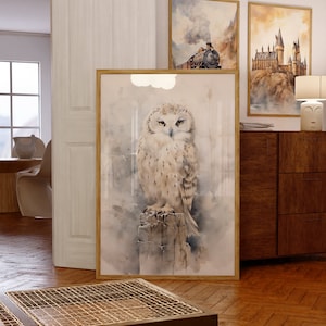Neutral Wizard Nursery Decor, Nursery Wall Art, Boho Nursery Wall, Wizard Poster Print, Owl Print, Train Wall Art, New Baby Gift Print