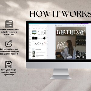 Editable Birthday Magazine, Vogue Custom Magazine Canva Template, Personalized Magazine Firft for Best Friend Sister, Magazine Personnalisé
