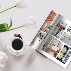 Redigerbar födelsedagstidning, Vogue anpassad tidning Canva-mall, personlig tidningspresent till bästa vän syster, personlig tidning bild 9