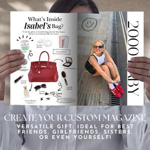 Editable Birthday Magazine, Vogue Custom Magazine Canva Template, Personalized Magazine Firft for Best Friend Sister, Magazine Personnalisé